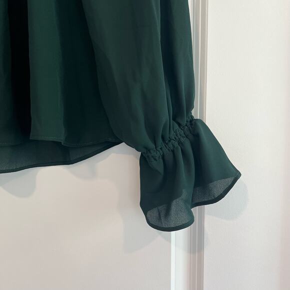 NWT Madewell Women's Green Flowy Blouse Professional Size XXS - Picture 2 of 6